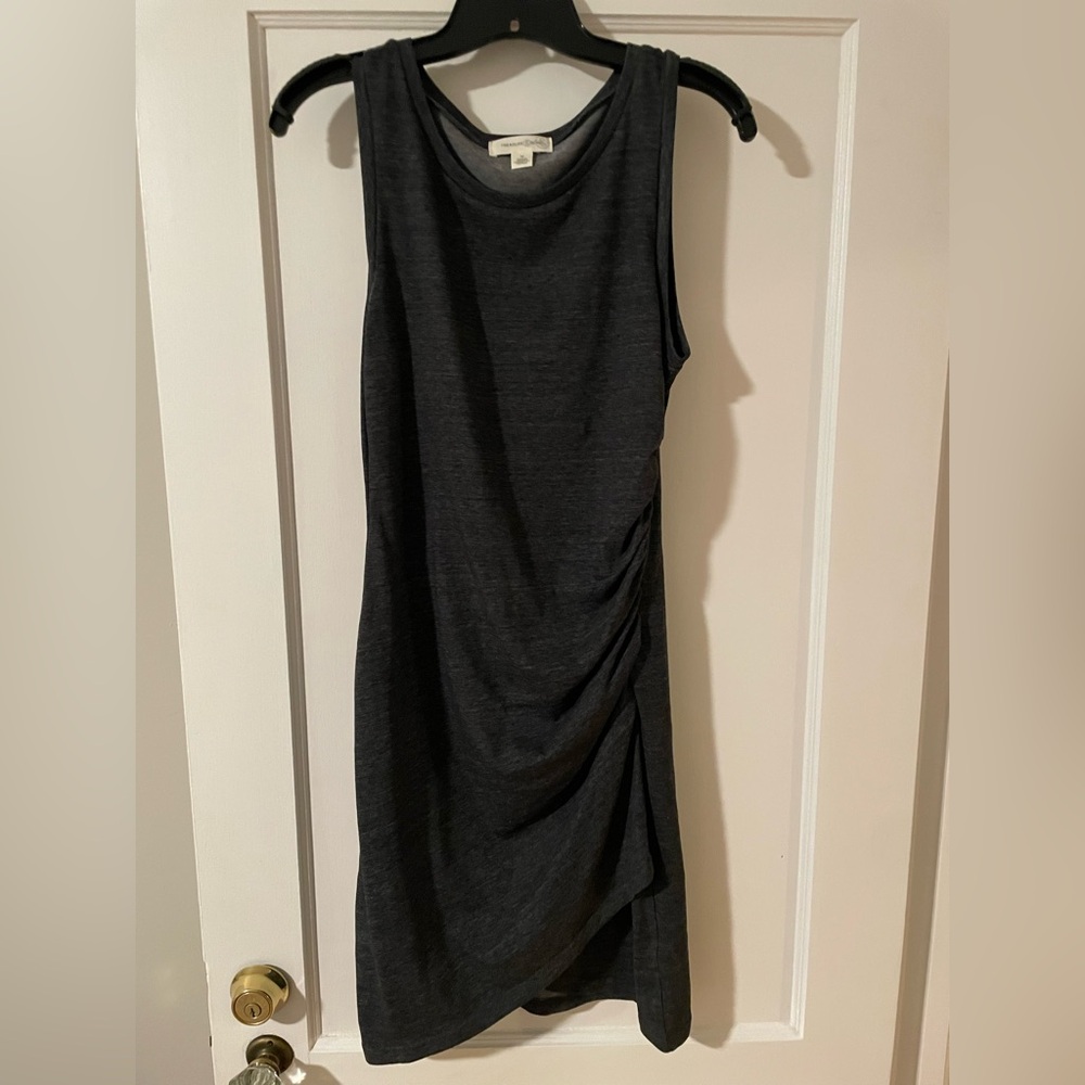 Treasure & Bond Charcoal Sleeveless Midi Dress